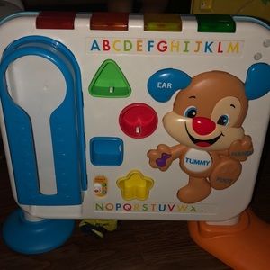 Puppy play learn and crawl around